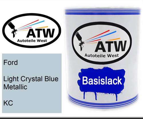 Ford, Light Crystal Blue Metallic, KC: 1L Lackdose, von ATW Autoteile West.